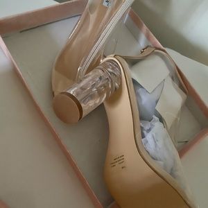 Cape Robbin Chunky Heel Clear Ankle Boot